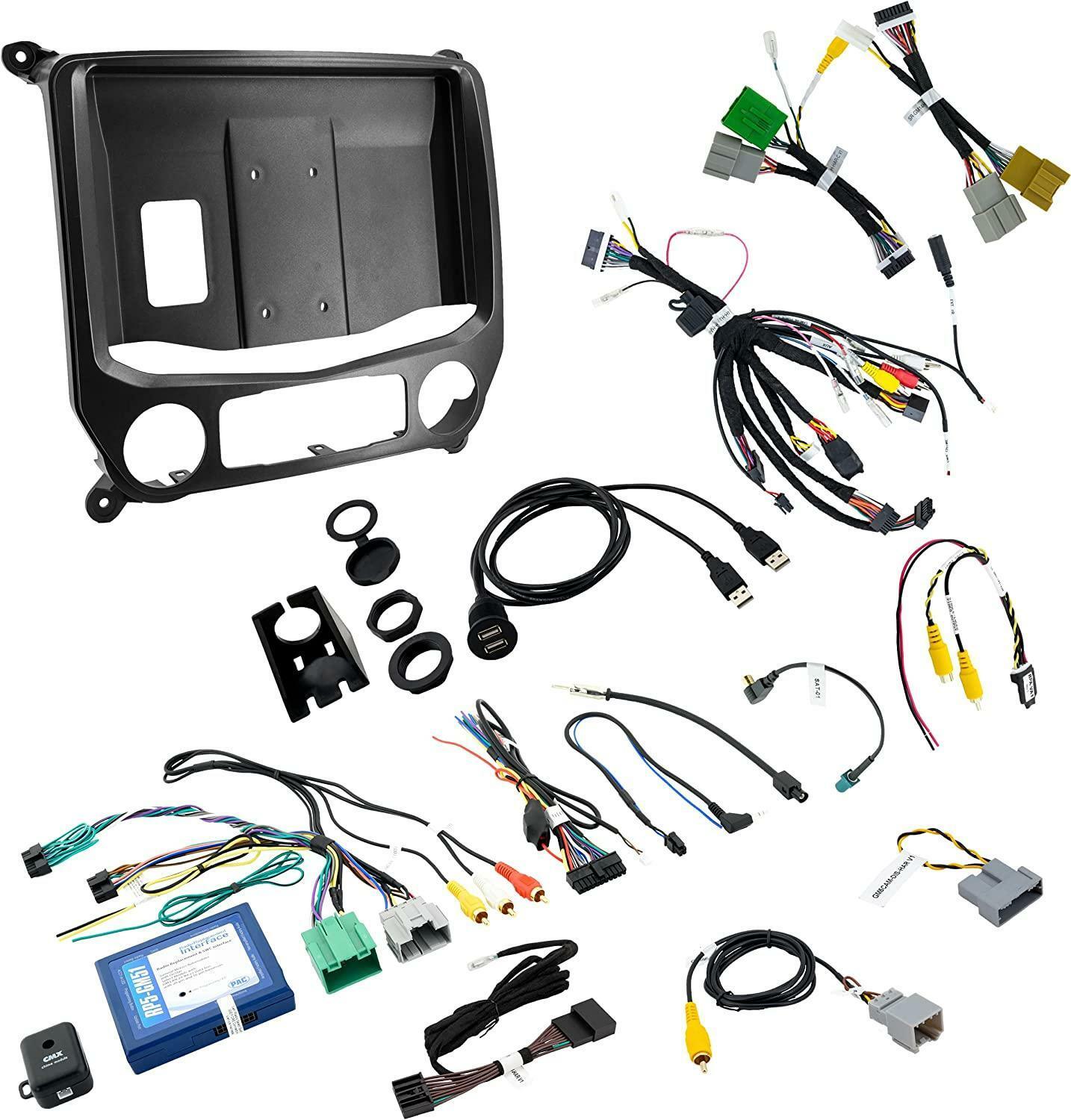 Stinger SR-GM14H + HEIGH10 Radio Replacement Solution Kit for 2014-2019 Sierra/Silverado + Satellite Receiver SXV300V1