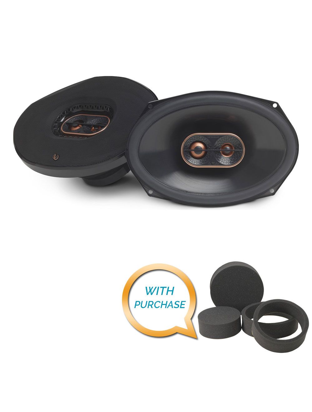 Infinity Reference REF-9633ix 6" x 9" 3-way car audio speaker (REF9633IX) with Fast Rings