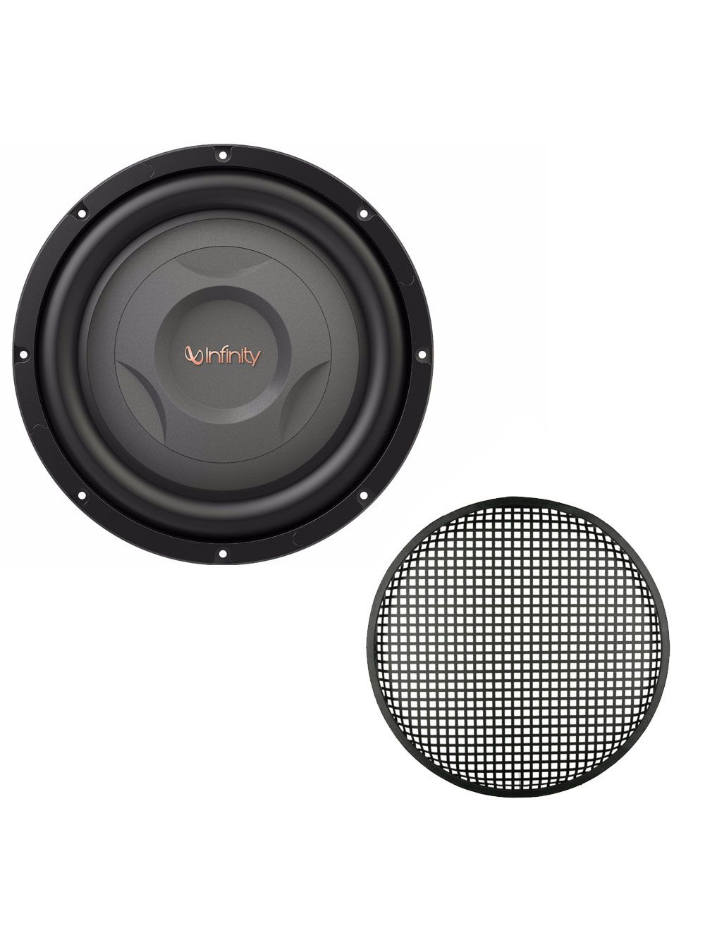 Infinity Reference REF1000S 10 Shallow Mount Subwoofer + 10 Steel Woofer Grille (BUNDLE PACKAGE)