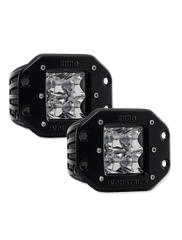 Rigid RIG21221 Flush Mount D-Series Dually Spot Lights - Clear (Pair)