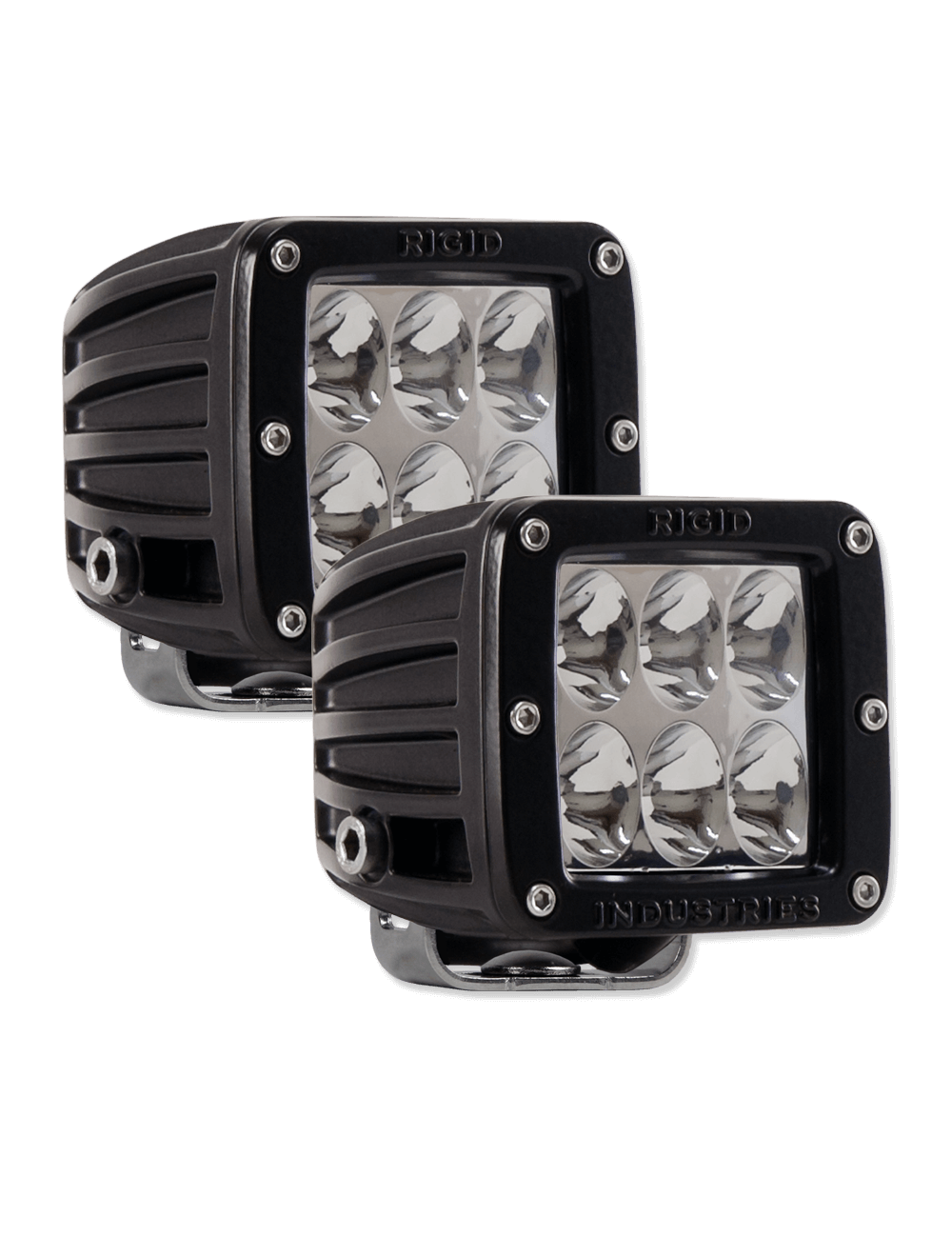 Rigid RIG50233 D2-Series Dually Driving Lights - Red (Pair)