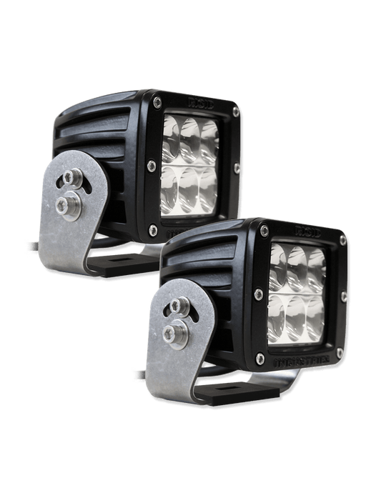 Rigid RIG52232 Black Dually HD Series Cube Driving Lights - Amber (Pair)