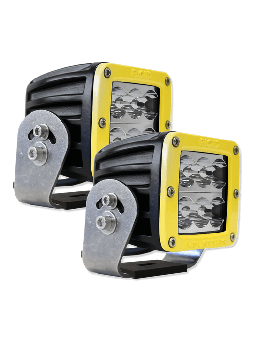 Rigid RIG53211 Dually HD Series Cube Wide Lights - Yellow (Pair)