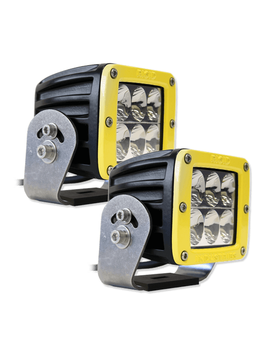 Rigid RIG53232 Yellow Dually HD Series Cube Driving Lights - Amber (Pair)