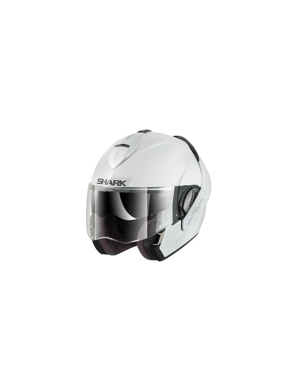 Shark Evoline 3 ST Discovery Division Motorcycle Helmet - Solid Colors Black / White - HE9250D