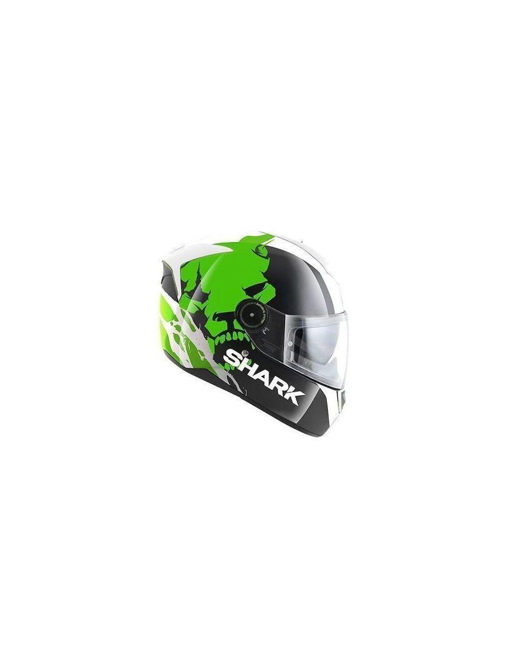 Shark SKWAL Instinct Pulse Division Motorcycle Helmet White / Black /  Green - HE5407DWKG
