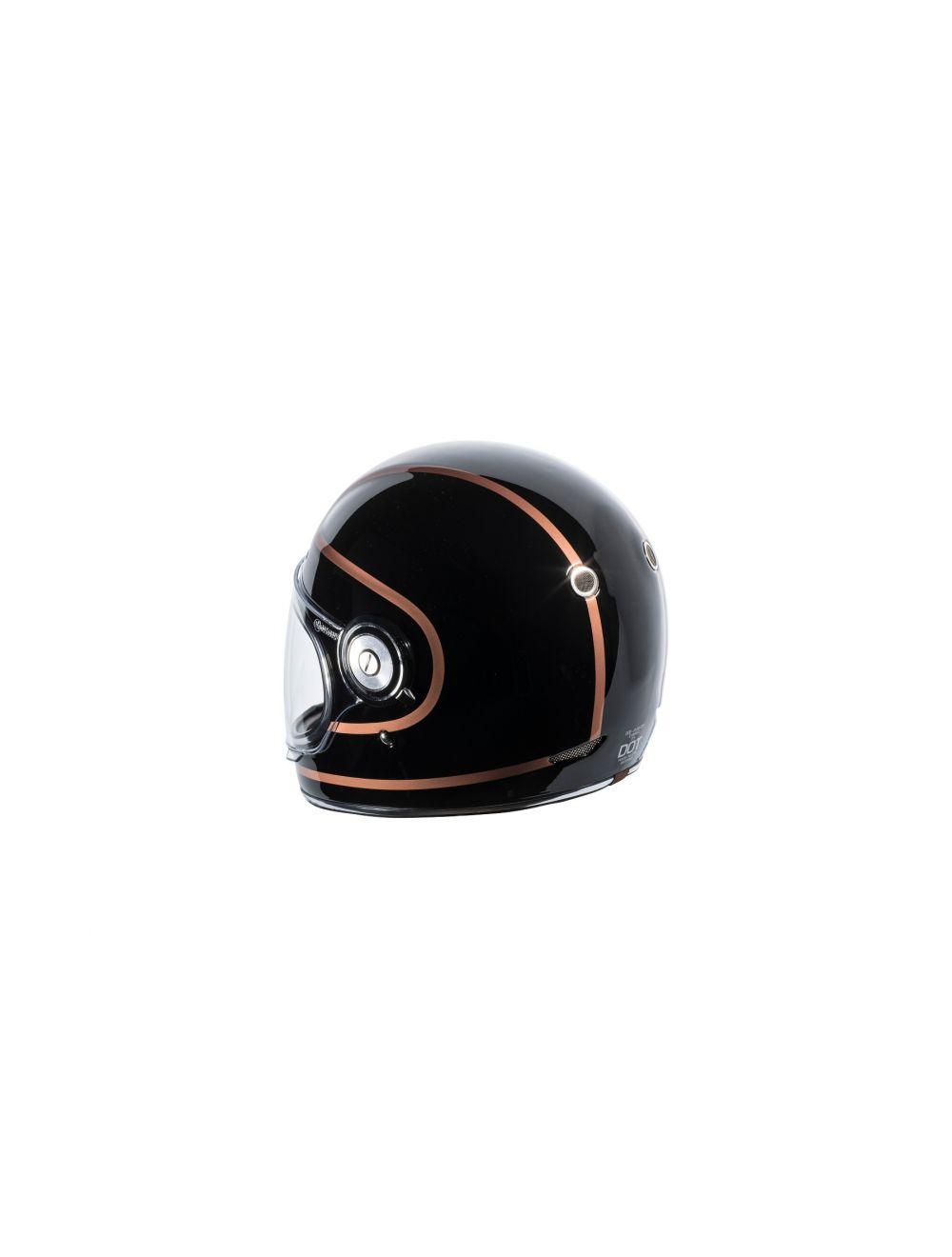 TORC T105COP23 T-1 Retro Full Face Helmet [Copper Pin Graphic] (Medium)