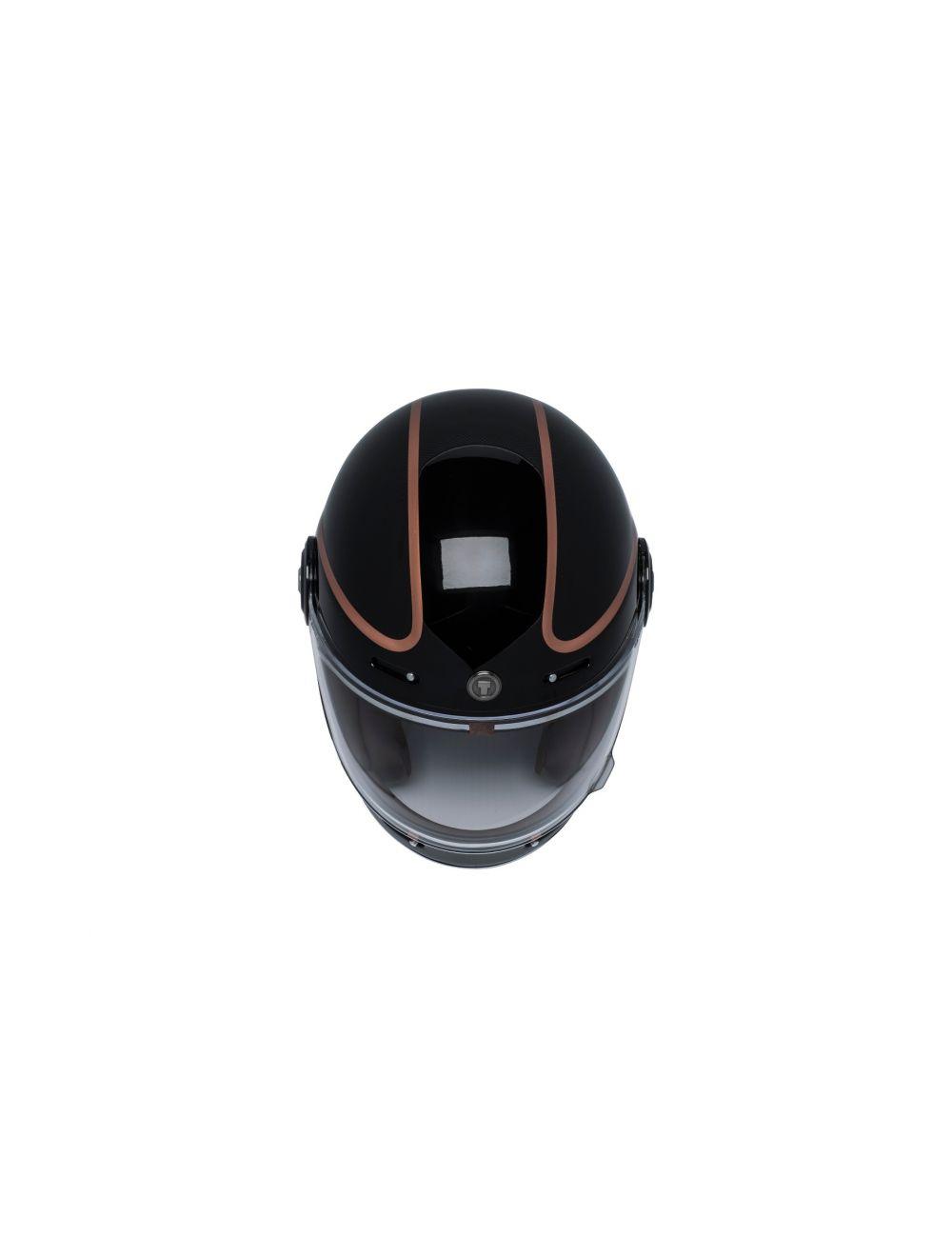 TORC T105COP25 T-1 Retro Full Face Helmet [Copper Pin Graphic] (Extra-Large)