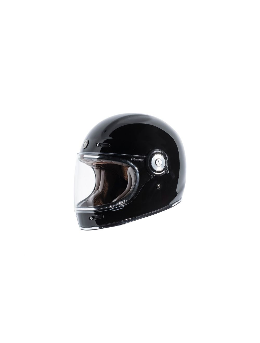 TORC T105:21 T-1 Retro Full Face Helmet [Gross Black Solid] (Extra Small)