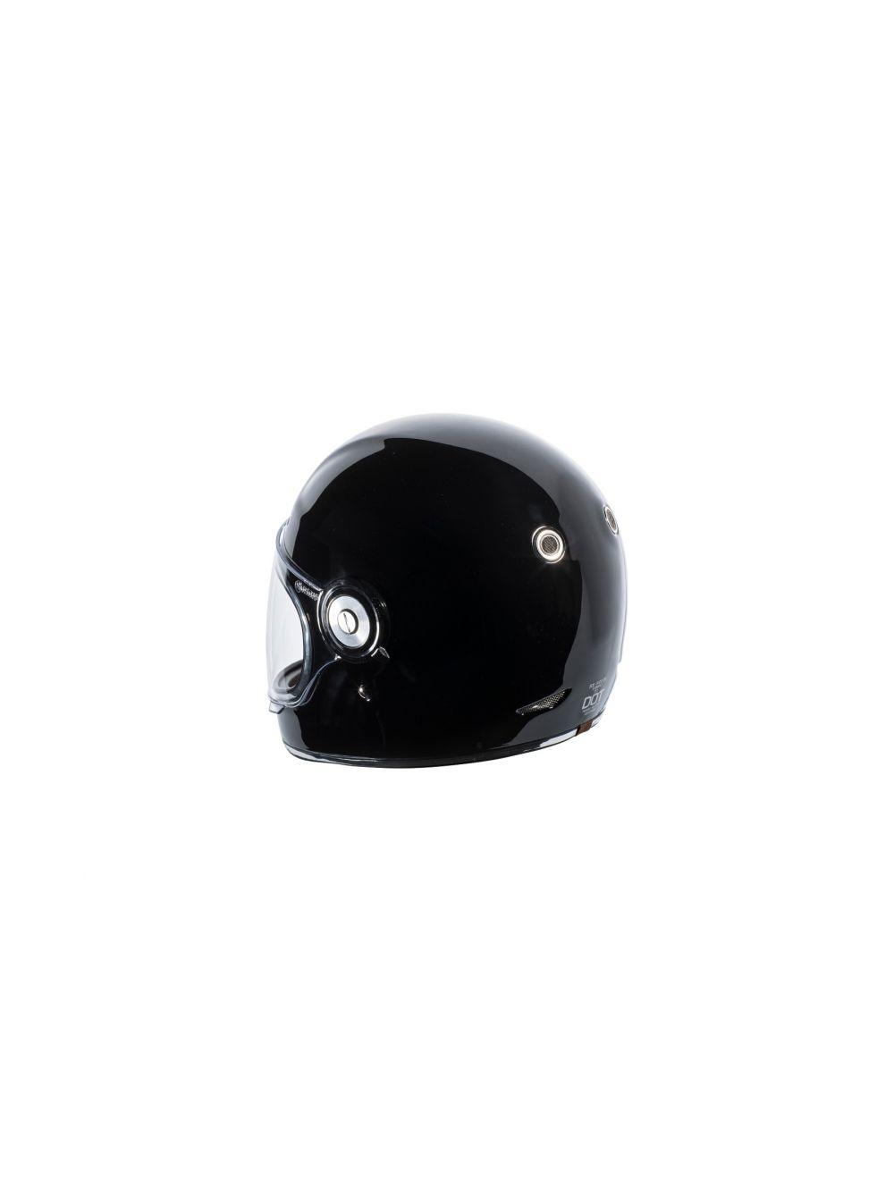 TORC T105:24 T-1 Retro Full Face Helmet [Gross Black Solid] (Large)