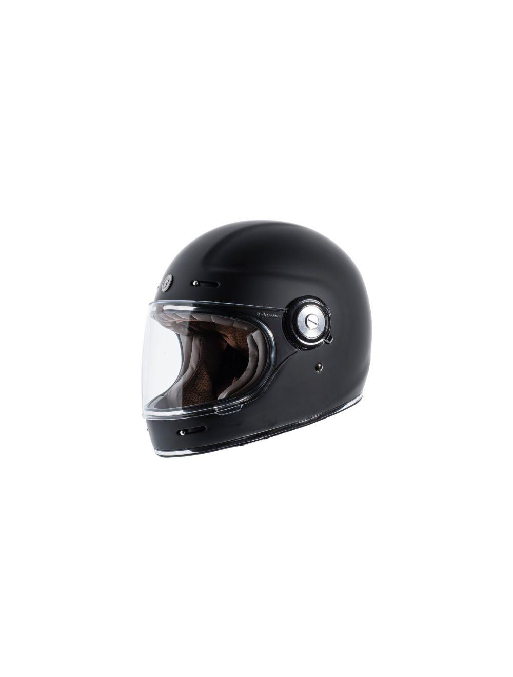 TORC T115:22 T-1 Retro Full Face Helmet [Matte Black Solid] (Small)