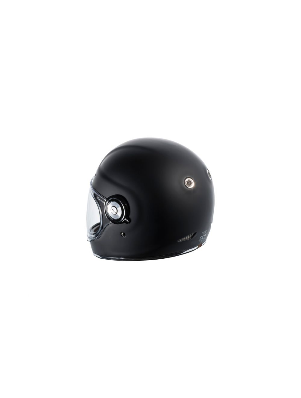 TORC T115:21 T-1 Retro Full Face Helmet [Matte Black Solid] (Extra Small)