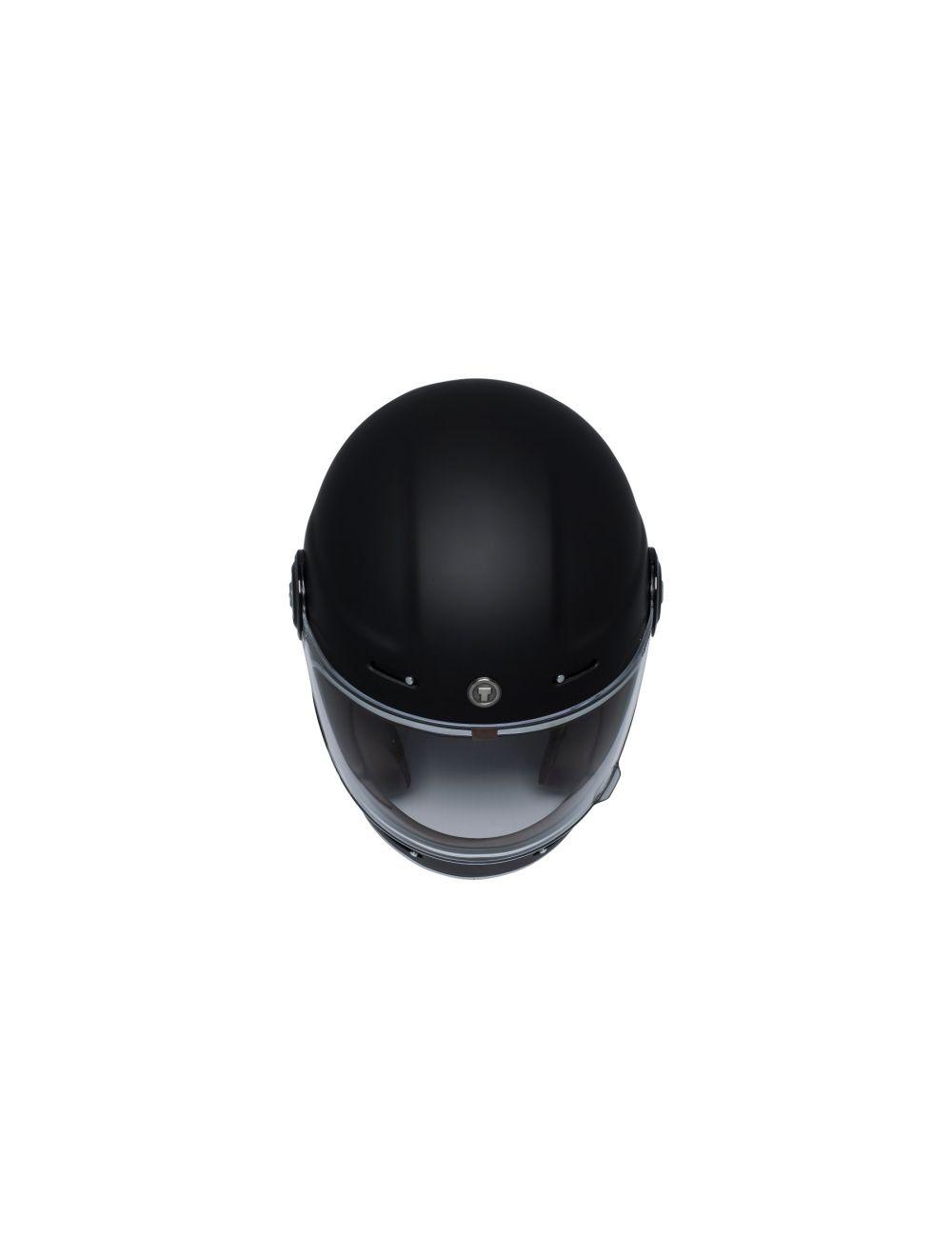 TORC T115:22 T-1 Retro Full Face Helmet [Matte Black Solid] (Small)