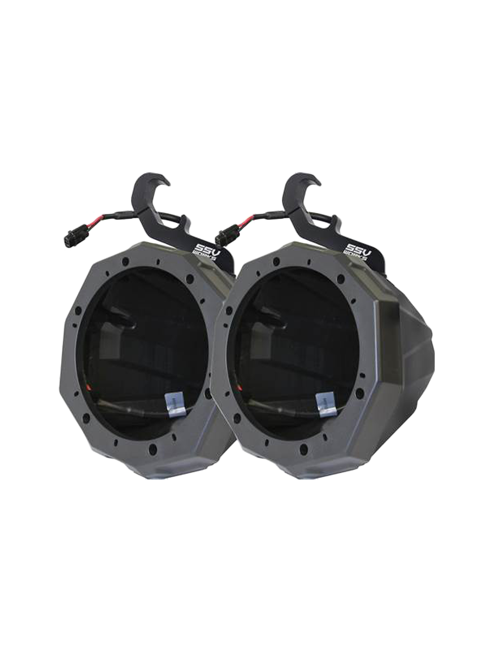 SSV Works US2-C65U-CGN Unloaded Cage-Mount Speaker Pods For Select Polaris General Model (US2C65UCGN)
