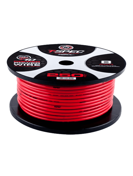 T-Spec V10PW-8RD250 250' 8 AWG V10 Series Power Wire - Red